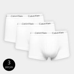 Promocional Kit Cueca Boxer Calvin Klein Trunk 3 Peças - Branco